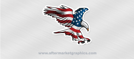 American Flag Bald Eagle sticker